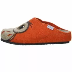 Tofee Damen Hausschuhe Pantoffeln Naturwollfilz (Eule) Orange - Orange -Schuhladen 10001961 05