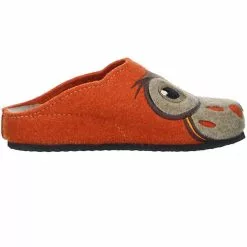 Tofee Damen Hausschuhe Pantoffeln Naturwollfilz (Eule) Orange - Orange -Schuhladen 10001961 06