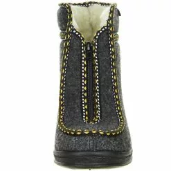 Comfort Damen Hausschuhe Anthrazit - Anthrazit -Schuhladen 10002113 04