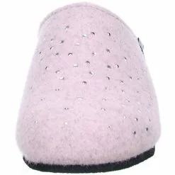 Tofee Damen Hausschuhe Pantoffeln Naturwollfilz (Glitzersteine) Rosa -Schuhladen 10002170 04