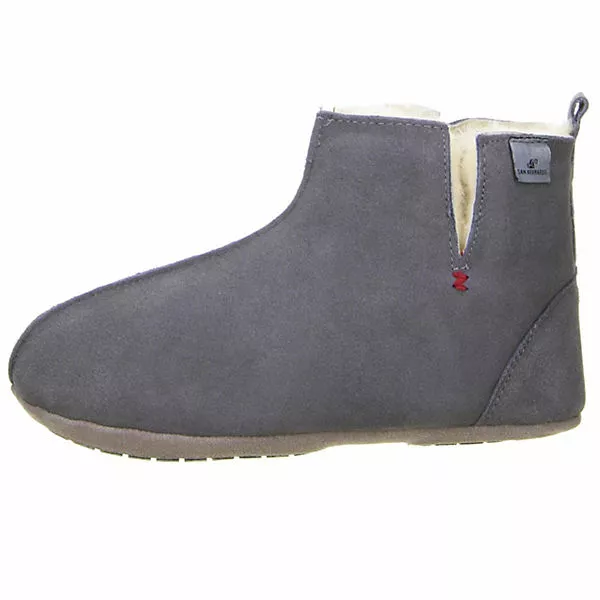 San Bernardo Damen Hausschuhe Echtleder Anthrazit 7 San Bernardo Damen Hausschuhe Echtleder Anthrazit – Bild 5