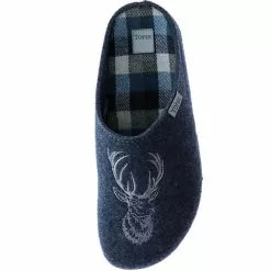 Tofee Herren Hausschuhe (Hirschkopf) Blau - Blau 15 Tofee Herren Hausschuhe (Hirschkopf) Blau - Blau -Schuhladen 10238185 07