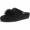 Tofee Damen Hausschuhe Pantoffeln Naturwollfilz Schwarz - Schwarz -Schuhladen 12669409 01