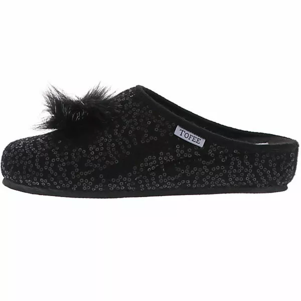 Tofee Damen Hausschuhe Pantoffeln Naturwollfilz Schwarz - Schwarz 7 Tofee Damen Hausschuhe Pantoffeln Naturwollfilz Schwarz - Schwarz – Bild 5