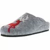 Tofee Damen Hausschuhe Pantoletten Pantoffeln Slipper Naturwollfilz (Hirsch) Grau - Grau -Schuhladen 12669557 01