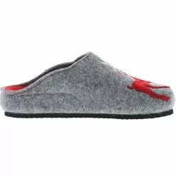 Tofee Damen Hausschuhe Pantoletten Pantoffeln Slipper Naturwollfilz (Hirsch) Grau - Grau -Schuhladen 12669557 06