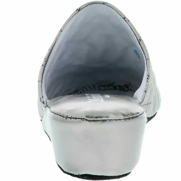 Maria Moda Damen Hausschuhe Pantoffeln Raute Silber - Silber 4 Maria Moda Damen Hausschuhe Pantoffeln Raute Silber - Silber – Bild 2