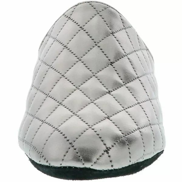 Maria Moda Damen Hausschuhe Pantoffeln Raute Silber - Silber 6 Maria Moda Damen Hausschuhe Pantoffeln Raute Silber - Silber – Bild 4
