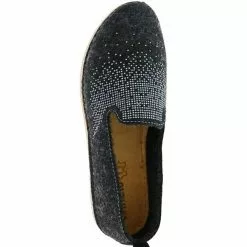 Inblu Damen Espadrilles Hausschuhe Slipper Schwarz/grau - Grau -Schuhladen 15450693 07