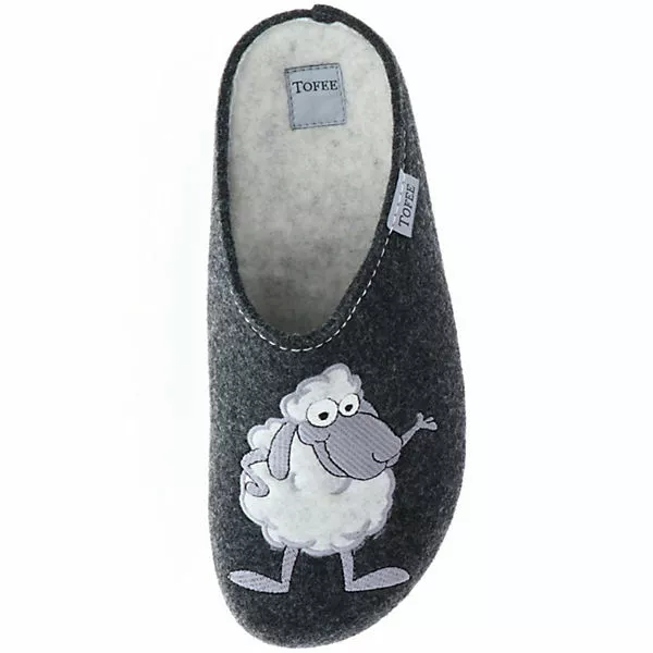 Tofee Damen Hausschuhe Slipper Pantoffeln Pantoletten Naturwollfilz (Schaf) Anthrazit - Anthrazit 9 Tofee Damen Hausschuhe Slipper Pantoffeln Pantoletten Naturwollfilz (Schaf) Anthrazit - Anthrazit – Bild 7