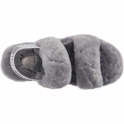 Ugg W Oh Yeah Lammfell-Hausschuhe - Grau -Schuhladen 17851251 06