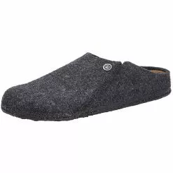 Birkenstock Damen Tieffußbett Pantolette Geschlossene Hausschuhe - Grau