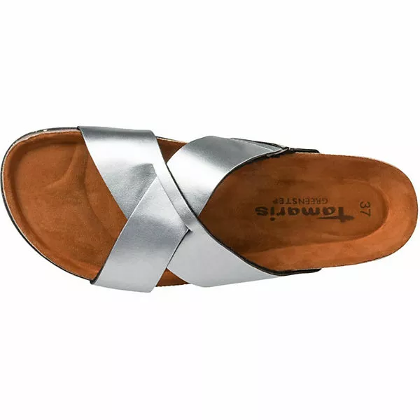 Tamaris GreenStep Pantolette Hausschuhe - Metallicschwarz 6 Tamaris GreenStep Pantolette Hausschuhe - Metallicschwarz – Bild 4