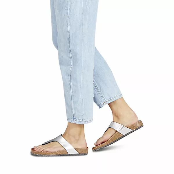 Tamaris GreenStep Zehentrenner Hausschuhe - Metallicschwarz 8 Tamaris GreenStep Zehentrenner Hausschuhe - Metallicschwarz – Bild 6