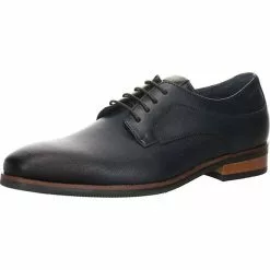 Digel Herren Businessschuhe Sio Schnürschuh Schnürhalbschuhe Büro Elegant Glattleder Uni Business-Schnürschuhe - Dunkelblau