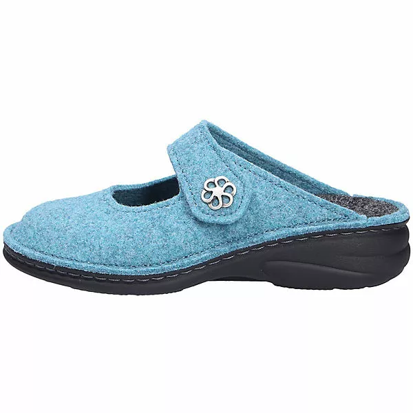 Finn Comfort Damen Hausschuhe/Clogs Geschlossene Hausschuhe - Blau 4 Finn Comfort Damen Hausschuhe/Clogs Geschlossene Hausschuhe - Blau – Bild 2