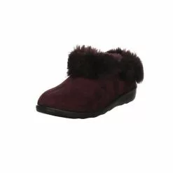 Westland Damen Hausschuhe Slipper Avignon 102 Hausschuh Gemütlich Puschen Veloursleder Uni Hausschuhe - Aubergine