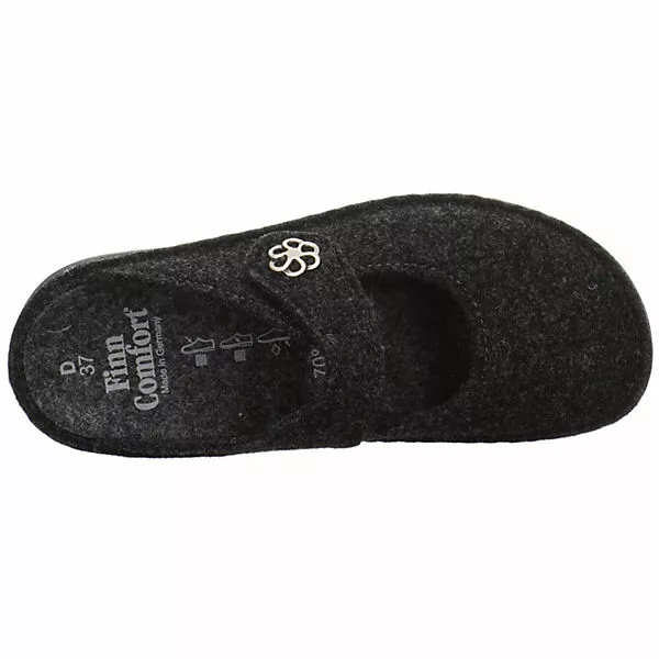 Finn Comfort Hausschuhe Wohnungsschuhe Brig Hausschuh Gemütlich Puschen Schmuckelemente Textil Uni Hausschuhe - Anthrazit 7 Finn Comfort Hausschuhe Wohnungsschuhe Brig Hausschuh Gemütlich Puschen Schmuckelemente Textil Uni Hausschuhe - Anthrazit – Bild 5