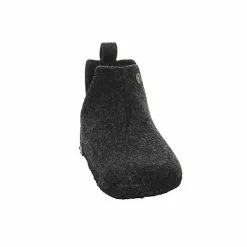 Birkenstock Damen Hausschuhe Slipper Andermatt Hüttenschuh Gemütlich Puschen Textil Uni Hausschuhe - Anthrazit -Schuhladen 22429209 03