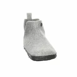 Birkenstock Damen Hausschuhe Slipper Andermatt Hüttenschuh Gemütlich Puschen Textil Uni Hausschuhe - Hellgrau -Schuhladen 22429276 03