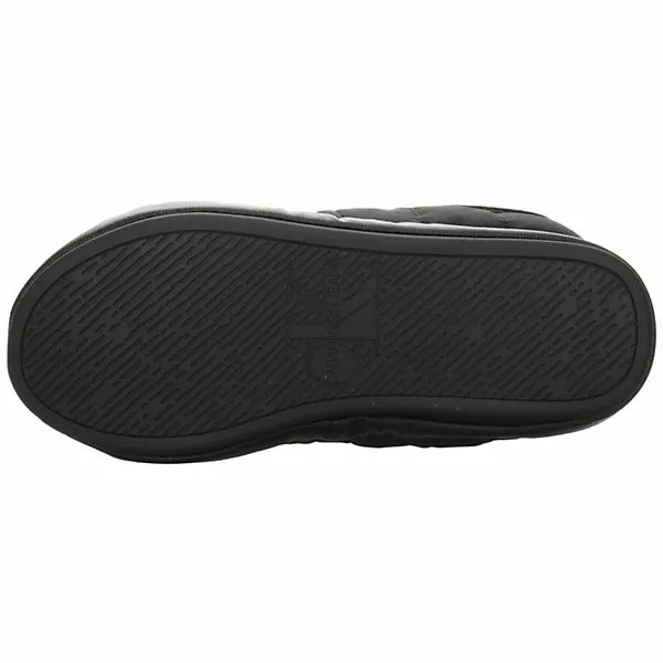 Calvin Klein Damen Hausschuhe Slipper Home Slipper Gemütlich Puschen Synthetikkombination Uni Hausschuhe - Schwarz 4 Calvin Klein Damen Hausschuhe Slipper Home Slipper Gemütlich Puschen Synthetikkombination Uni Hausschuhe - Schwarz – Bild 2
