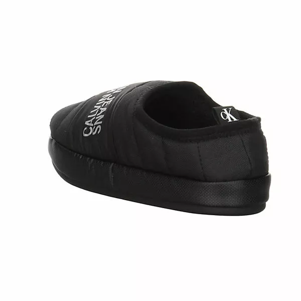 Calvin Klein Damen Hausschuhe Slipper Home Slipper Gemütlich Puschen Synthetikkombination Uni Hausschuhe - Schwarz 6 Calvin Klein Damen Hausschuhe Slipper Home Slipper Gemütlich Puschen Synthetikkombination Uni Hausschuhe - Schwarz – Bild 4