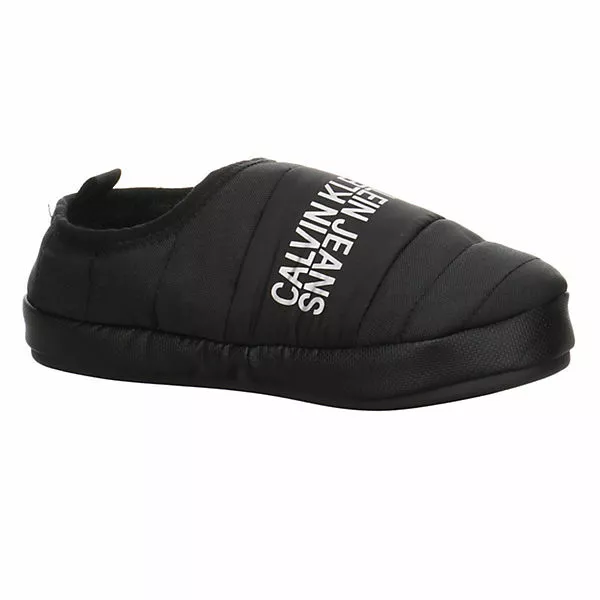 Calvin Klein Damen Hausschuhe Slipper Home Slipper Gemütlich Puschen Synthetikkombination Uni Hausschuhe - Schwarz 8 Calvin Klein Damen Hausschuhe Slipper Home Slipper Gemütlich Puschen Synthetikkombination Uni Hausschuhe - Schwarz – Bild 6
