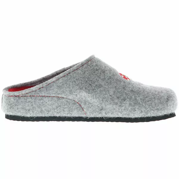 Tofee Damen Hausschuhe Pantoffeln Pantoletten Naturwollfilz (Viel Glück) Grau - Grau 8 Tofee Damen Hausschuhe Pantoffeln Pantoletten Naturwollfilz (Viel Glück) Grau - Grau – Bild 6