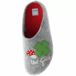 Tofee Damen Hausschuhe Pantoffeln Pantoletten Naturwollfilz (Viel Glück) Grau - Grau 15 Tofee Damen Hausschuhe Pantoffeln Pantoletten Naturwollfilz (Viel Glück) Grau - Grau -Schuhladen 22775860 07