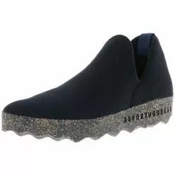 Asportuguesas CITY P018003010 Damen Hausschuhe Slipper Naturwollfilz Schwarz - Schwarz