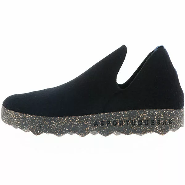 Asportuguesas CITY P018003010 Damen Hausschuhe Slipper Naturwollfilz Schwarz - Schwarz 7 Asportuguesas CITY P018003010 Damen Hausschuhe Slipper Naturwollfilz Schwarz - Schwarz – Bild 5
