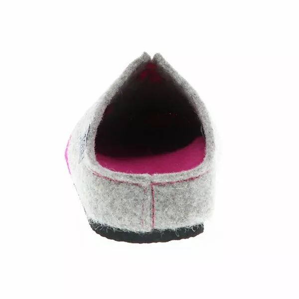 Tofee Damen Hausschuhe Pantoffeln Pantoletten Naturwollfilz (Wolke) Grau/pink/fuchsia - Grau 4 Tofee Damen Hausschuhe Pantoffeln Pantoletten Naturwollfilz (Wolke) Grau/pink/fuchsia - Grau – Bild 2