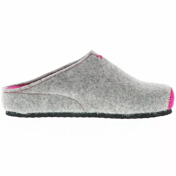 Tofee Damen Hausschuhe Pantoffeln Pantoletten Naturwollfilz (Wolke) Grau/pink/fuchsia - Grau 8 Tofee Damen Hausschuhe Pantoffeln Pantoletten Naturwollfilz (Wolke) Grau/pink/fuchsia - Grau – Bild 6