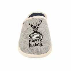 Adelheid Platzhirsch Filzpantoffel - Silbergrau -Schuhladen 24513416 06