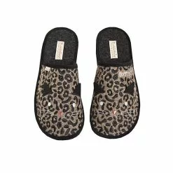 Adelheid Abenteurerin Leo Filzpantoffel - Beige