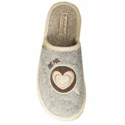 Adelheid Erst Mal Kaffee Filzpantoffel - Grau -Schuhladen 24513439 03