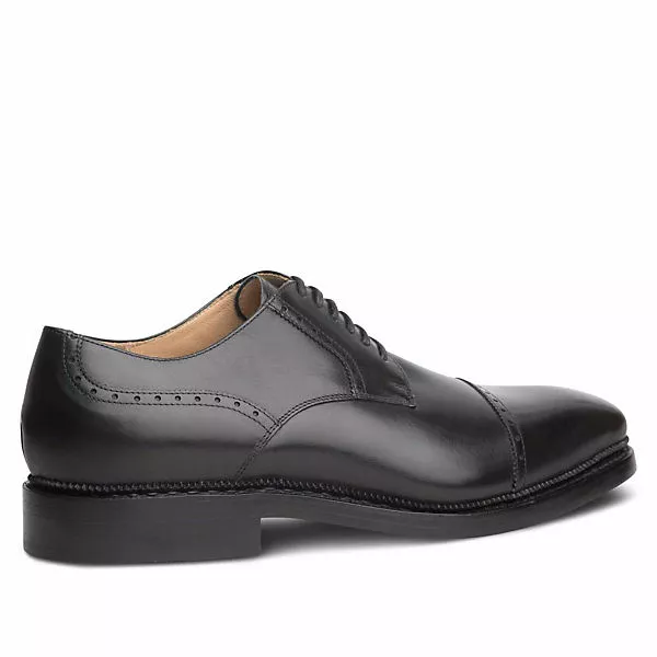 László BUDAPEST Alessio Zwiegenähter Quarter-Brogue Derby Handgefertigt In Eigener Manufaktur - Schwarz 6 László BUDAPEST Alessio Zwiegenähter Quarter-Brogue Derby Handgefertigt In Eigener Manufaktur - Schwarz – Bild 4