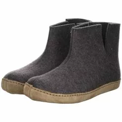 Haflinger Herren Hausschuhe Slipper Hausschuh Gemütlich Puschen Textil Uni Hausschuhe - Anthrazit -Schuhladen 27399991 10