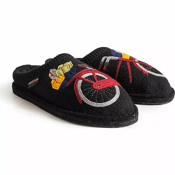 Haflinger Radl Pantoffeln - Schwarz 3 Haflinger Radl Pantoffeln - Schwarz