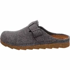 Rohde Herren Hausschuhe Slipper Hausschuh Gemütlich Puschen Textil Uni Hausschuhe - Grau -Schuhladen 27681745 02