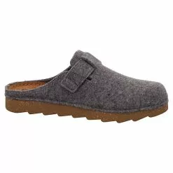 Rohde Herren Hausschuhe Slipper Hausschuh Gemütlich Puschen Textil Uni Hausschuhe - Grau -Schuhladen 27681745 06