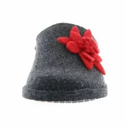 Tofee Damen Hausschuhe Pantoffeln Pantoletten Slipper Naturwollfilz (Edelweiß) Anthrazit - Anthrazit -Schuhladen 27714079 04