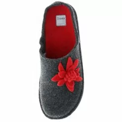 Tofee Damen Hausschuhe Pantoffeln Pantoletten Slipper Naturwollfilz (Edelweiß) Anthrazit - Anthrazit -Schuhladen 27714079 07