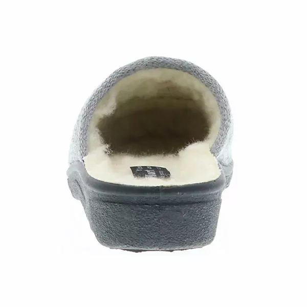 Comfort Damen Hausschuhe Pantoletten Slipper Schurwolle Katze Grau - Grau 4 Comfort Damen Hausschuhe Pantoletten Slipper Schurwolle Katze Grau - Grau – Bild 2