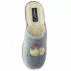 Comfort Damen Hausschuhe Pantoletten Slipper Schurwolle Katze Grau - Grau 15 Comfort Damen Hausschuhe Pantoletten Slipper Schurwolle Katze Grau - Grau -Schuhladen 27715254 07