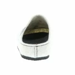 Tofee Damen Hausschuhe Pantoffeln Pantoletten Slipper Naturwollfilz Glitzer (Hirsch) Weiß - Weiß -Schuhladen 27776312 02