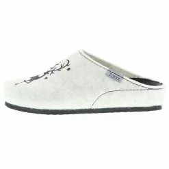 Tofee Damen Hausschuhe Pantoffeln Pantoletten Slipper Naturwollfilz Glitzer (Hirsch) Weiß - Weiß -Schuhladen 27776312 05