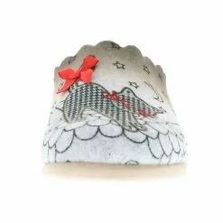 Cosero Damen Hausschuhe Pantoletten Pantoffeln Katze Schleife Grau/schwarz/rot/mehrfarbig - Mehrfarbig -Schuhladen 28478898 04