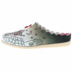 Cosero Damen Hausschuhe Pantoletten Pantoffeln Katze Schleife Grau/schwarz/rot/mehrfarbig - Mehrfarbig -Schuhladen 28478898 05