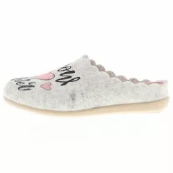 Cosero Damen Hausschuhe Pantoletten Pantoffeln Glitzeroptik Katze Meow Power Beige/rosa/mehrfarbig - Beige -Schuhladen 28478899 05